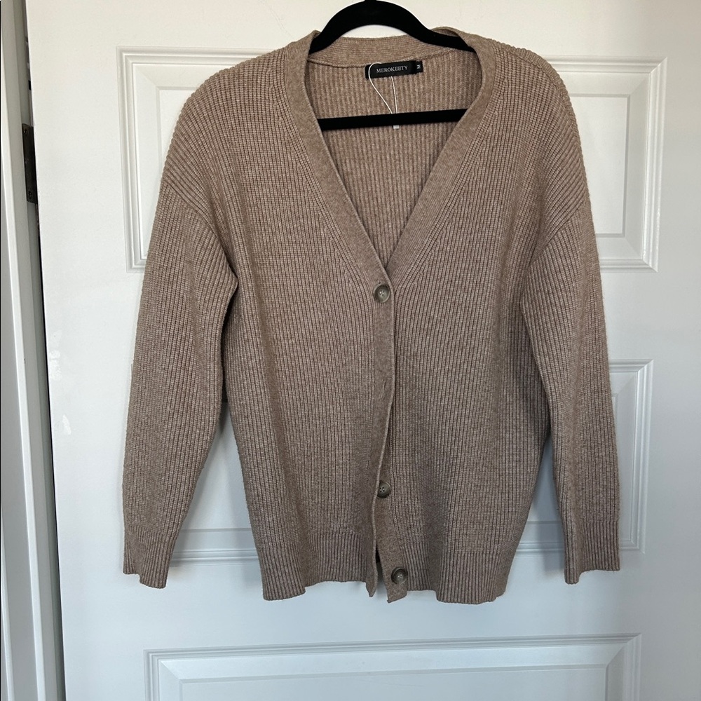 Cozy Brown Cardigan Sweater